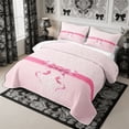 thumbnail image 3 of Manfei Hippie Damask Twin Quilt Set 2 Pieces,Princess Ribbon Bow Twin Coverlet Set,1 Bedspread and 1 Pillowcase, 3 of 7
