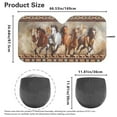thumbnail image 6 of Jeiento Horse Aztec Car Sun Shade for Windshield Foldable Sunshade Front Window Cover Sun Visor Heat and UV Rays That Keeps Vehicle Cool Universal Vehicle Accessories, 6 of 7