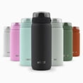 thumbnail image 1 of Ello Cooper 18oz Kids Stainless Steel Water Bottle with Straw and Carry Handle, Double Walled and Vacuum Insulated Metal, Leak Proof Locking Lid with Soft Silicone Spout, Reusable, BPA Free, Black, 1 of 1