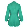 thumbnail image 3 of WILLBEST Robes pour Femmes Robes Décontractées à Volants avec Cordon Manches Longues Évasées Été Robe Mini Unie, 3 of 4