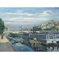 thumbnail image 2 of Armand Guillaumin 14x12 Gold Ornate Wood Frame and Double Matted Museum Art Print Titled - The Bridge of Louis Philippe (1875), 2 of 4