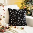thumbnail image 5 of Soft Faux Fur Fuzzy Cute Decorative Throw Pillows Covers with Snowflake Glitter Printed Pillowcases for Christmas Decor Home Bed Room Sofa Chair Couch, 5 of 6