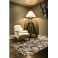 thumbnail image 2 of Pellaro Metallic Floral Botanical Rug, Coffee Brown, 2ft - 2in x 4ft Accent Rug, 2 of 2