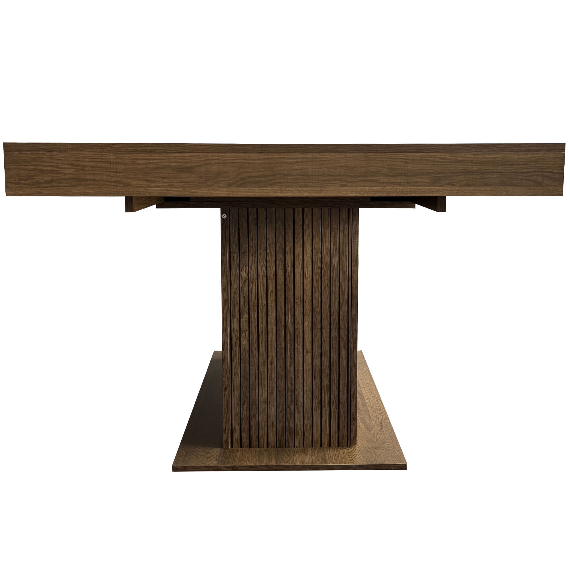 MAYEERTY Extendable Rectangular Dining Table for 6-10, Modern Extendable Kitchen Dining Table with Storage Cabinet, Waterproof Surface, for Dining Room, Apartment, Kitchen, Family Gathering Furniture