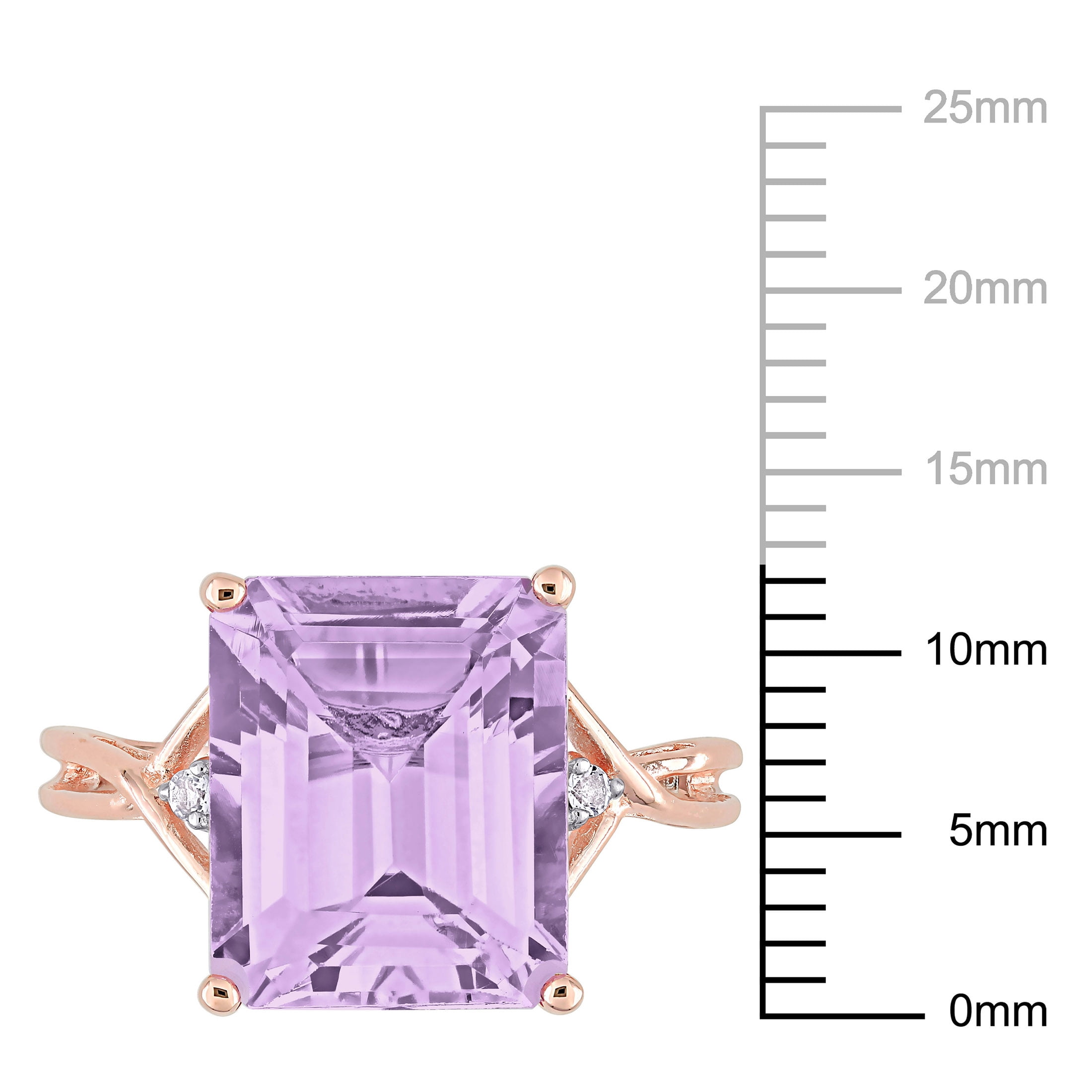 Everly Women's Amethyst and Topaz Rose Gold Plated Ring
