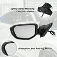 thumbnail image 4 of Door Mirror Assembly Left Side for Honda Civic 2016-2020 Power Glass Heated Manual Folding 5 Pins White, 4 of 6