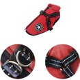 thumbnail image 3 of Chaqueta De Perro Chaleco cálido para perros de dos patas suave con cremallera para suministros de invierno para mascotas (rojo L), 3 of 8