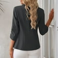 thumbnail image 7 of One Button Blazers for Women Business Casual Long Sleeve Lapel Open Front Suit Jacket Work Blazer with Pockets, 7 of 7