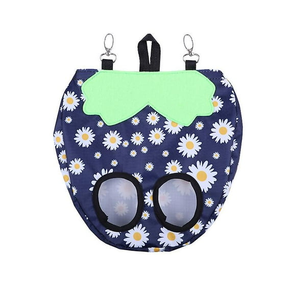 Rabbit Hay Feeder Bag Cage Hay Dispenser Hanging Feeder Bag (Little Daisy Strawberry)
