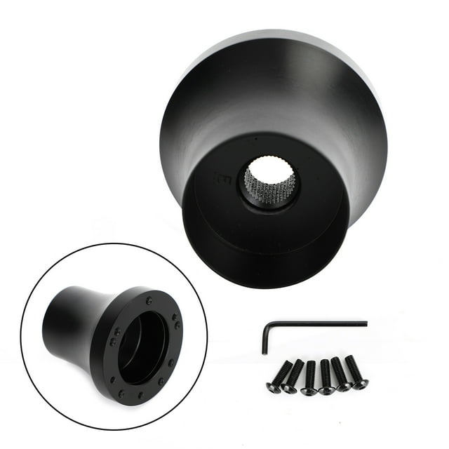Golf Cart Aluminum Steering Wheel Adapter Hub fit for EZGO TXT & RXV Black