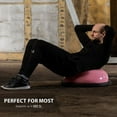thumbnail image 3 of Half Balance Ball with Auto Air Pump 2 Bands USB Cable for Home Gym, Pink Home Gym Self Inflating Balance Ball Strength Training Equipment, 2 Bands, Pink, 3 of 8