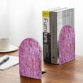 thumbnail image 5 of Lsque Pink Roses Printed Wood Bookends,Non-Skid Bookend for Shelves,Heavy Duty Support Bookends,Non-Slip Foam Pads for Office, Home, and Library,1 Pair, 5 of 8