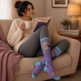 thumbnail image 6 of Cat Lady Funny Kitten Compression Socks for Women Unisex Size, 6 of 8