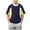 Navy, variant on SERTG Kids Color Block Athletic T Shirt Quick Dry Short Sleeve Raglan Crew Neck Sporty Tee For Unisex Kids Summer Sports And Casual Wear