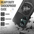 thumbnail image 7 of Rome Tech Heavy Duty Armor Case with Kickstand for OnePlus Nord N30 5G, Military Grade Protective Cover, Black, 7 of 7
