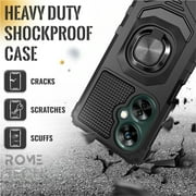 Rome Tech Heavy Duty Armor Case with Kickstand for OnePlus Nord N30 5G, Military Grade Protective Cover, Black
