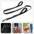 thumbnail image 2 of ETHZZLE Black Nylon Dog Leash with Handle Heavy Duty Wear Resistant Outdoor Rope, 2 of 8
