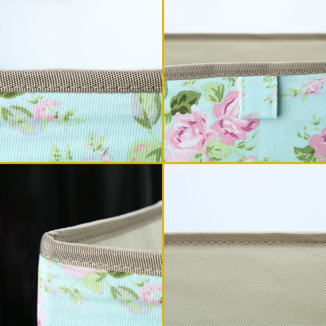 Storage Bin Cube Fabric Basket Organizer Box for Closet Floral 13 Inch