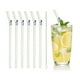 thumbnail image 1 of Uxcell 6 Pcs Popotes de Vidrio Reutilizables, Popote de Vidrio de 7.87" Resistente a Roturas, Popotes Lindos y Transparentes para Whisky, Café, Jugo, Refrescos y Té, Azul, 1 of 6