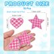 thumbnail image 2 of Uxcell 18 Pcs Corazón Estrella Parche de Planchar a Cuadros Bordados Aplicaciones Parches para Coser para Chaqueta Colección de Denim Ropa Vestido Gorras Jeans Accesorio DIY, Rosa oscuro/Rosa claro, 2 of 6