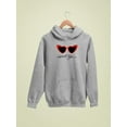 thumbnail image 3 of Retro Red Heart Sunglasses Hoodie Women -Image by Shutterstock, Female x-Large, 3 of 4