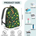 thumbnail image 5 of DarkGreen Cartoon Dinosaurs Eggs Pattern Cute School Backpack Bag with Padded Back and Adjustable Shoulder Straps 16.9 X 12.6 X 5.9 Inches, 5 of 5