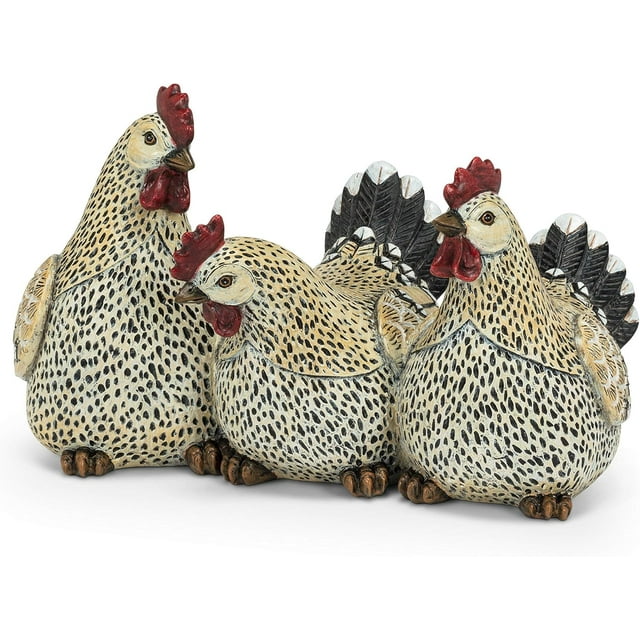 Abbott Collection Sitting Rooster Trio Decorative Figurine (11" Wide)