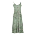 thumbnail image 3 of Generic Women's Summer Maxi Dress Casual V-Neck Sleeveless Bohemian Spaghetti Strap Floral Long Maxi Dress, 3 of 4