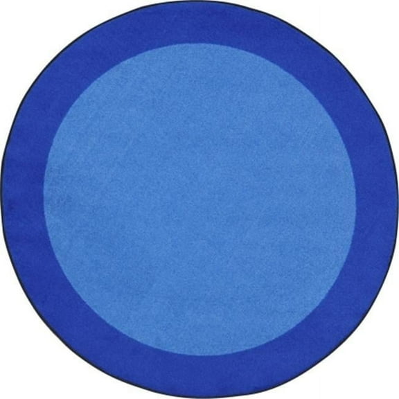1912E-04 All Around Round Classroom Carpet  Blue - 7 ft. 7 in.