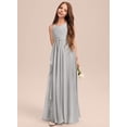 thumbnail image 3 of Drtj 2-14T Kids Teens A-Line Halter Neck Cascading Chiffon Junior Flower Girl Wedding Party Formal Bridesmaid Dress, 3 of 6