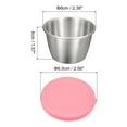 thumbnail image 2 of 3pcs Small Condiment Containers with Lids, Stainless Steel Salad Dressing Container for Lunch Bento Box, Pink, 2 of 5