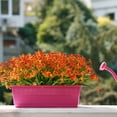 thumbnail image 4 of 4 Bundles Artificial Daisy Flowers Outdoor UV Resistant Flowers Shrubs Plastic Mums Flowers Fake Daisies for Wedding Cemetery Porch Window Planter Indoor Decor (Orange Red), 4 of 5