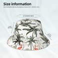 thumbnail image 6 of Naloa Flamingo Palm Trees Reflective Double-Sided Bucket Hat, Sun Hat, Soft and Breathable for Gardening, Beaching, Camping, Hiking, Fishing, 6 of 9