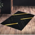 thumbnail image 4 of Rugs, Black And Gold Rug, Office Decor Rug, Corridor Rugs, Gift For The Home Rugs, Black Rugs, Modern Rug, Cool Rug, Living Room Rug, 3.3'x6.5' - 100x200 cm, 4 of 7