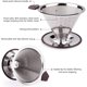 thumbnail image 2 of Filtro de café permanente de acero inoxidable, filtro de café sin papel para hacer café manual, gotero de café reutilizable con doble malla y mango de silicona, 2 of 7