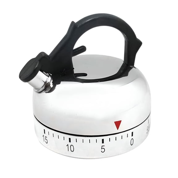 GJX Kitchen Timer Stainless Steel Metal Mechanical Visual Countdown Cooking Timer with Loud Alarm for Cooking,Baking,Sports,Kids (Silver)