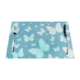 thumbnail image 1 of YFYANG Washable Heat-Resistant Placemats, 70% PVC/30% Polyester, Blue Dream Butterfly Kitchen Table Mat, 12" x 18" 4 Piece, 1 of 6