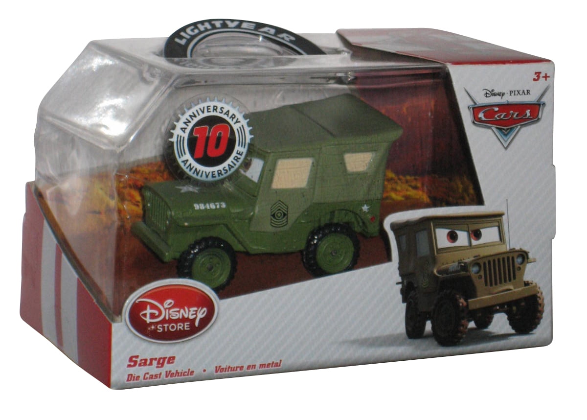 Disney Store Cars Movie Sarge 10th Anniversary Die Cast Toy Car Walmart Com