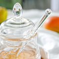 thumbnail image 4 of 245ml Honey Pot, Clear Glass Honey Jar Syrup Dispenser With Dipper And Lid For Home Kitchen, 4 of 5