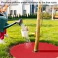 thumbnail image 6 of Uxcell 6pcs Tree Mulch Ring 40.2 Inch Non-Woven Round Tree Protector Weed Barrier Mat Plant Cover Rings for Weed Grass Control Root Protection, Red, 6 of 7