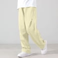 thumbnail image 5 of BXJX Boys Cotton Sweatpants, Comfortable Elastic Waist Outdoor Casual Sports Pants for Kids Beige Size 11-12 T, 5 of 6