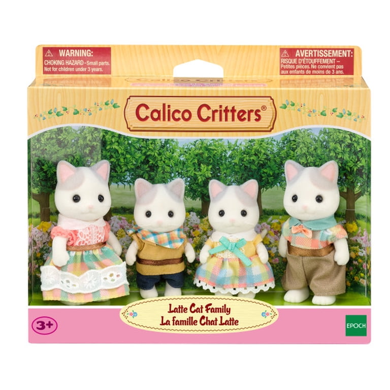 Calico Critters Latte Cat Family, Set of 4 with Accessories photo 2