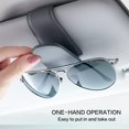 thumbnail image 3 of 2 Packs Sunglass Holder for Car Sun Visor, Magnetic Eyeglass Hanger Clip for Car Visor, Leather Car Glasses Mount, Car Interior Visor Accessories (Grey-2Pcs), 3 of 3