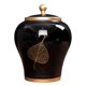 thumbnail image 3 of Tarro de jengibre de cerámica, jarrón decorativo de cerámica para el hogar, contenedor para almacenar alimentos. Negro, 3 of 9