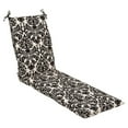 thumbnail image 2 of Pillow Perfect  Outdoor Black/ Beige Damask Chaise Lounge Cushion, 2 of 2
