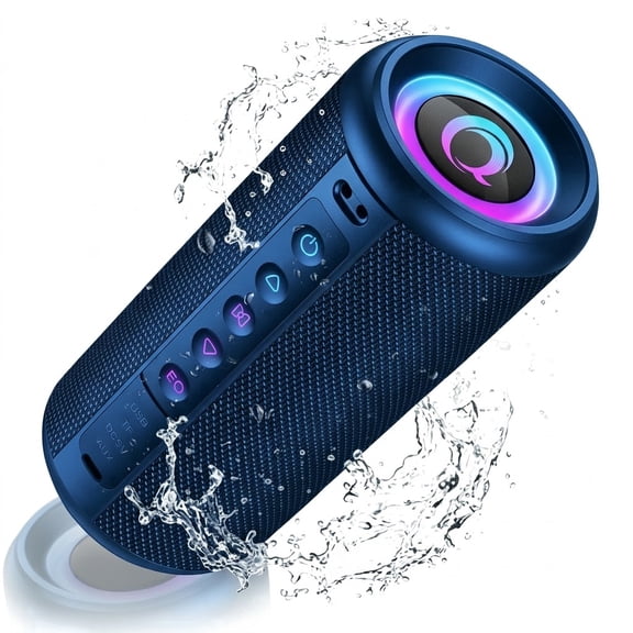 Cillso Portable Bluetooth Speaker, 2026 Bluetooth 5.4, 20W HD Stereo Sound, 20H Playtime, RGB LED Lights, IPX7 Waterproof, TWS Pairing, Wireless Outdoor Speaker for Home, Party, Camping (Blue)