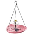 thumbnail image 2 of weibbin Outdoor Garden Solar Bird Bath with Hanging Heart Shaped Chain Love Design for Hummingbird Water Feature Plastic, 2 of 8