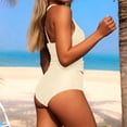 thumbnail image 5 of Hfnxid Tankini Swimsuit for Women Two Piece Padded Halter Swim Top with High Waisted Shorts Fashion Solid Bikini Swimsuit Soft Breathable Bottom Bathing Suits Khaki L, 5 of 7