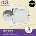 thumbnail image 2 of Simply Filters 15x24x1 MERV 13, MPR 1500, AC Furnace HVAC Air Filter (8 Pack), 2 of 8