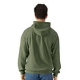 thumbnail image 3 of Gildan Men's Softstyle Zip Up Hoodie, Classic Fleece Full-Zip Hooded Sweatshirt, Military Green, S, 3 of 5